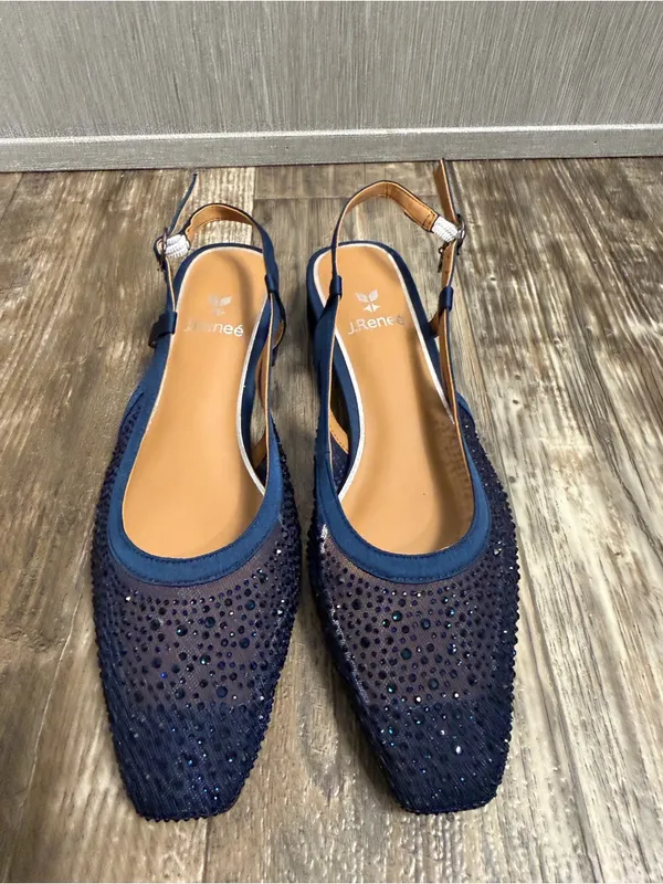 NWOB J. Renee Women’s Navy Slingback Low Heel Pumps Size 8.5 - Image 16