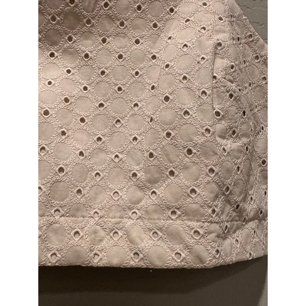 Banana‎ Republic Eyelet Cropped Cami Top Cream Medium Cotton Clean Girl Summer - Image 6