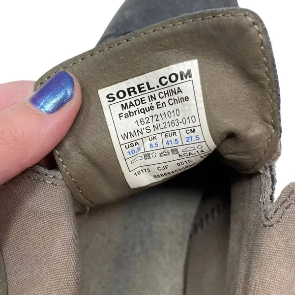 Sorel Major Lace Boot in Black / Wet‎ Sand Gray Canvas Size US 10.5 - Image 8