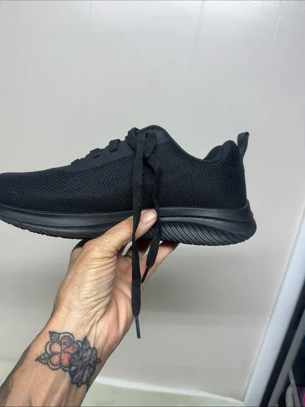 Skechers Men’s Black Athletic Lace-Up Sneakers - Image 2