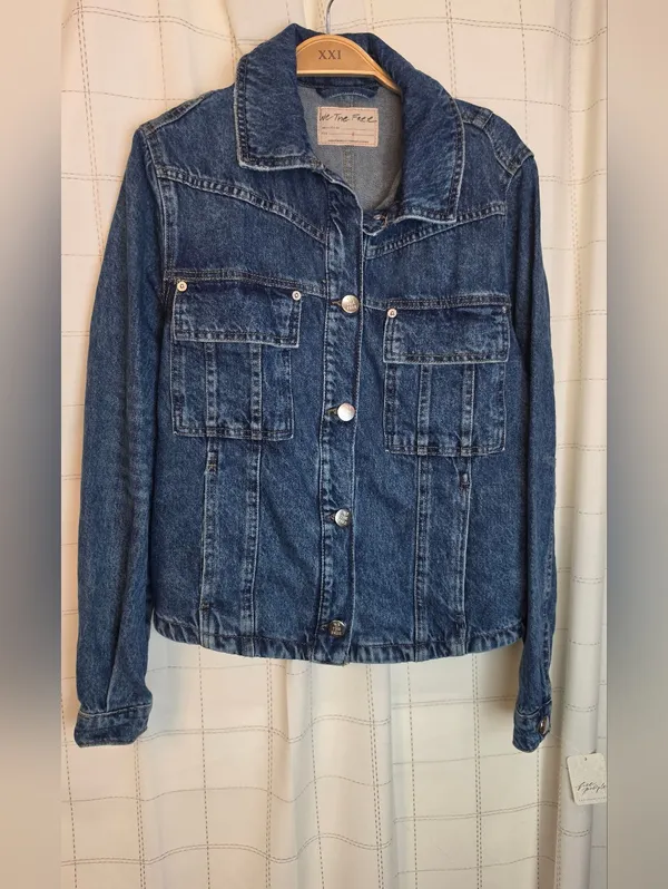 Free People Wee The Free Jade Denim Jacket - Image 3