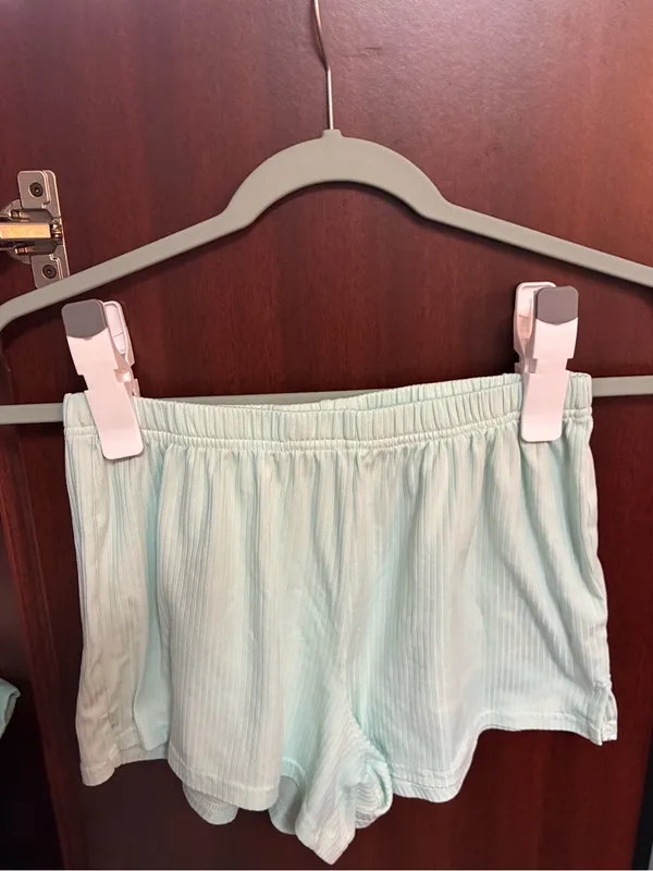 Women’s Nine West Brand Light Mint Short Sleeve Pocket Tee Sleepwear Set Size S - Image 5