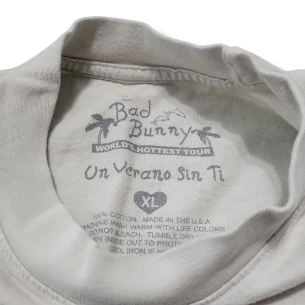 Bad Bunny Shirt Size XL Bad Bunny World's Hottest Tour 2022 Un Verano Sin Ti Tee Concert Tee Unisex - Image 9