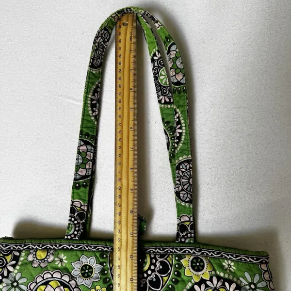 Vera Bradley Green Medallion Quilted Tote Bag + Coin Pouch Boho Y2K‎ - Image 4