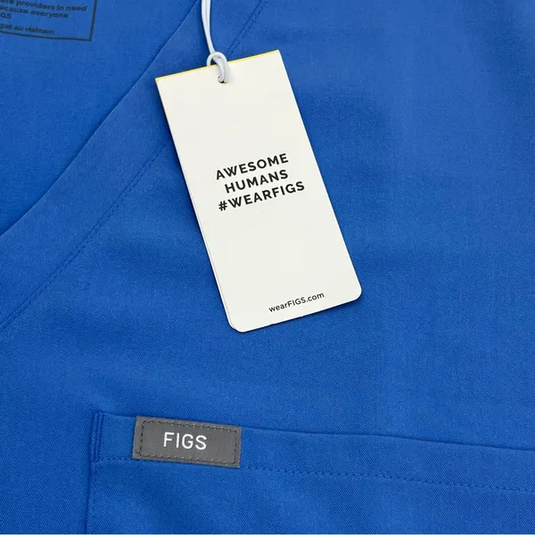 FIGS Catarina One Pocket Womens Scrub Top‎ Ceil Blue Shirt XXL NEW *EMBROIDERED - Image 7