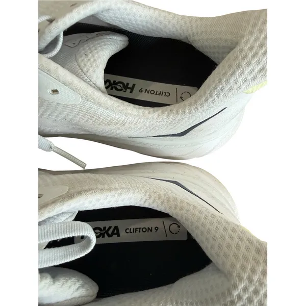 HOKA Clifton 9 Women’s 10.5 B White Running Walking Shoes Sneakers Gym Sneakers - Image 5