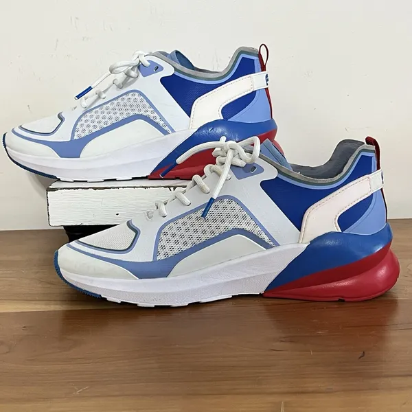 Fabletics Westlake Running Shoes Lace Up Athletic Sneakers Red White Blue Size 8 - Image 3