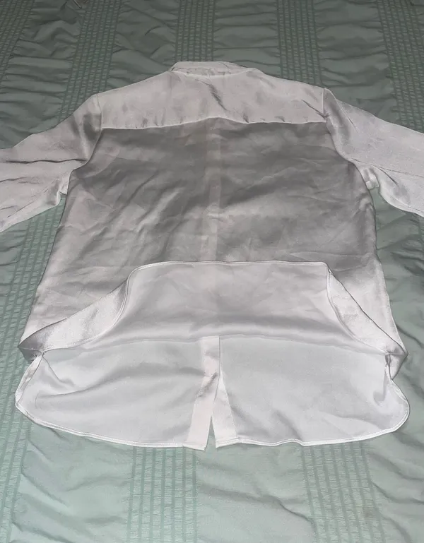 A New Day NWT White Button-Up Long Sleeve Shirt - Image 9