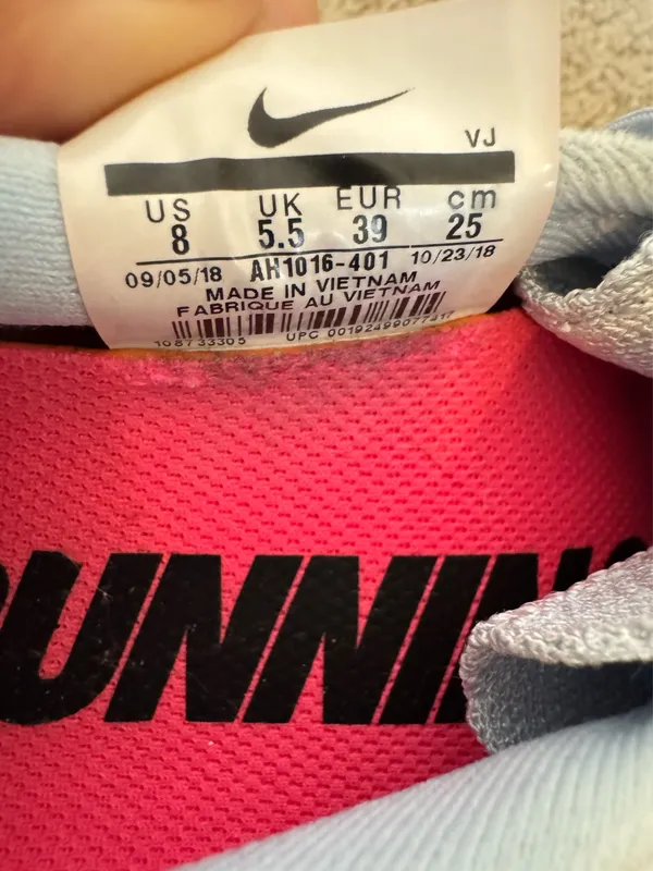 Nike Odyssey React 2 Flyknit Running Shoes Blue White Pink Womens Size 8 - Image 9