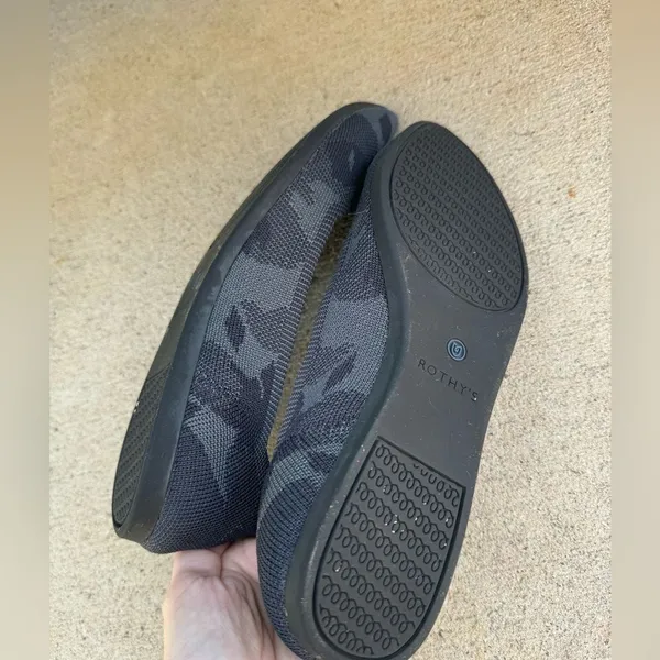 Rothy's The Point Dark Camo Grey Size‎ 9 Wide - Image 5