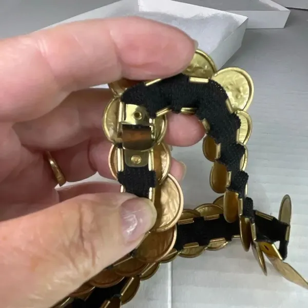 VTG coin belt stretch gold colored. - Image 4