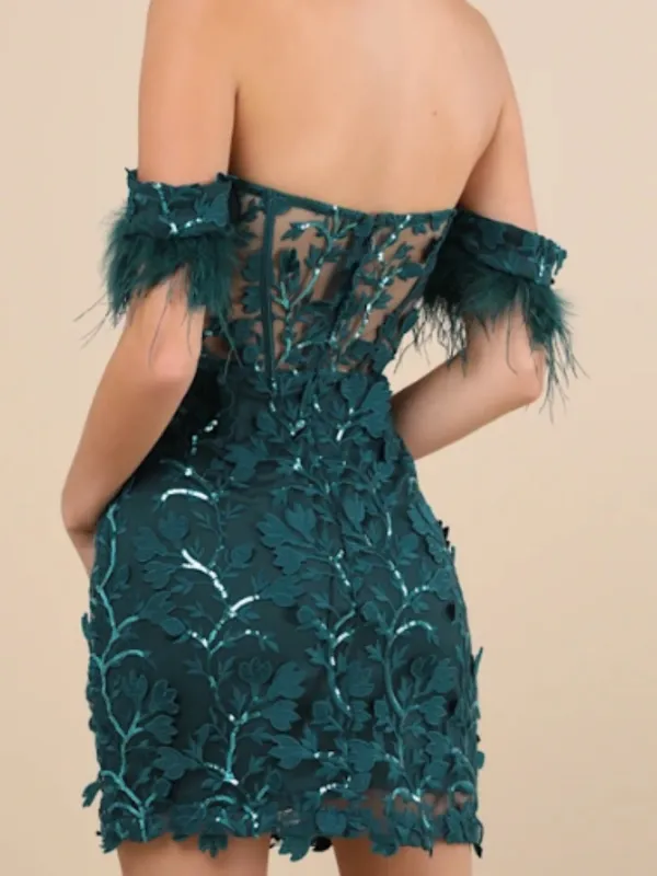 LULUS Sexy Chic Floral Wedding Prom Cocktail Party Flirty Sparkly Mini Dress - Image 2