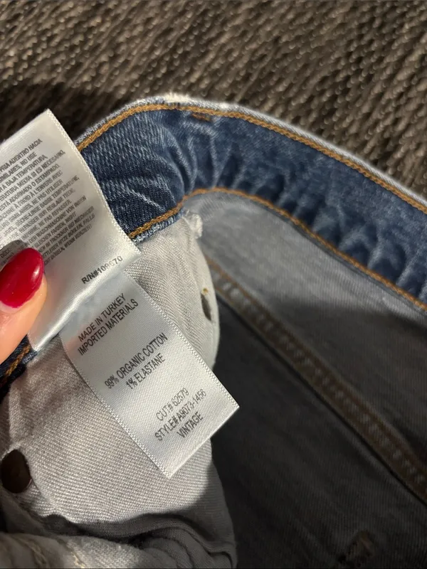 Agolde High Rise Vintage Straight Leg Jeans Medium Wash Size 29 - Image 5
