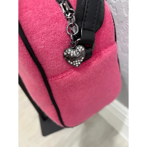 Juicy Couture Raising Star Bowler Bag Satchel New with Tags Pink Black - Image 4