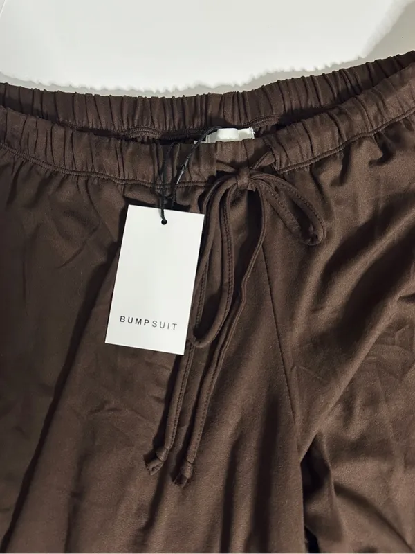 Bumpsuit The Cloud Pant Brown NWT Maternity Lounge Wide Leg Pants M - Image 4