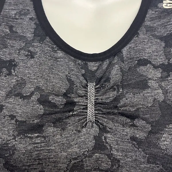 Gymshark Adapt Black Camo Seamless Tank Women’s Razorback- Small - Image 3