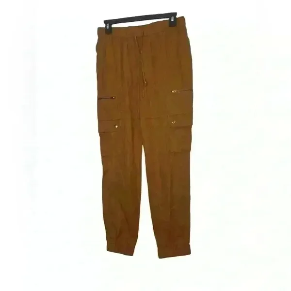Banana Republic Tencel Cargo Jogger Pant Deep Camel XS Comfy Soft‎ Relaxed - Image 3