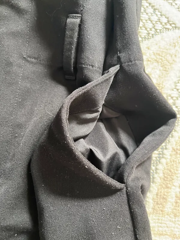 H&M Black Paperbag High Waisted Capri Trouser Pants - Image 3