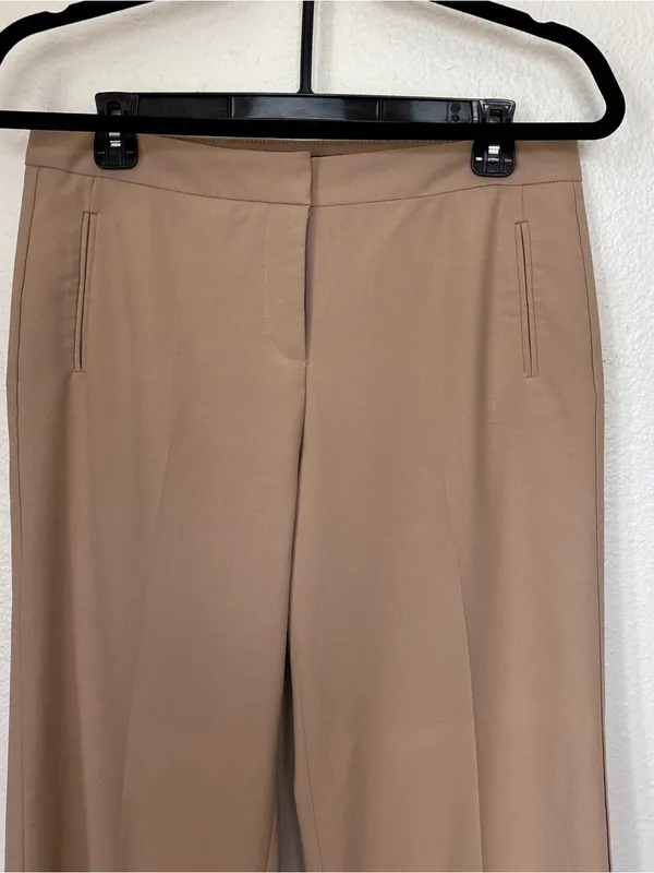 Vintage 90s Express Khaki Wide Leg Trousers - Image 3