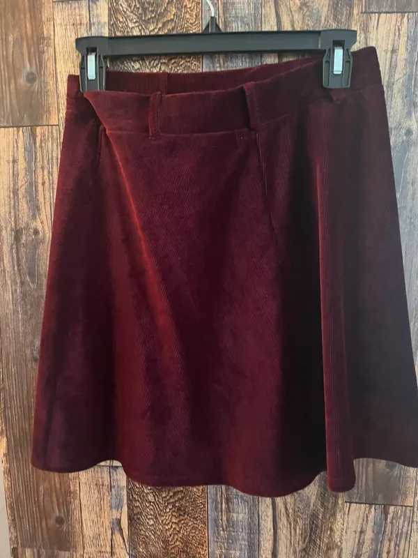 Altar’d State Maroon Lightweight Corduroy Skirt Size medium (bg2) - Image 3