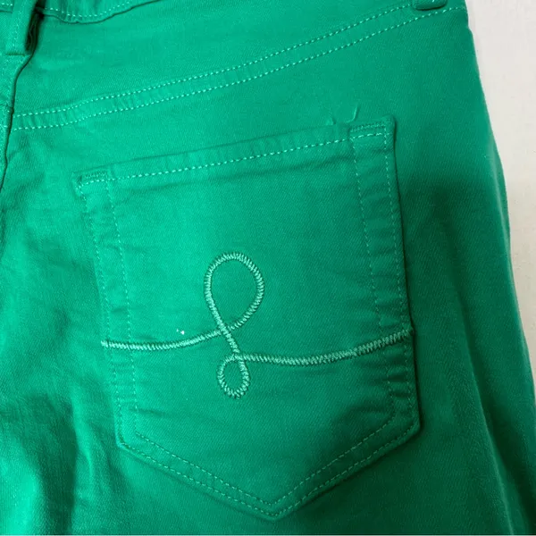 Lilly Pulitzer Green Skinny Jeans Size 8 Stretch Cotton - Image 6