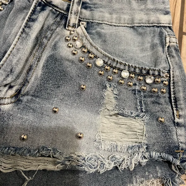 Mid Waist Booty Shorts Mid Rise Denim Shorts Jeans Shorts Summer Pants Stretch - Image 4
