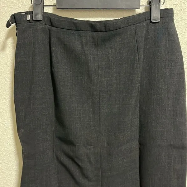 GUCCI Vintage Grey Knee-Length Skirt Size‎ Medium/ 6 Lined, Classic Style - Image 5