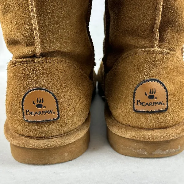 Bearpaw Suede Pull On Winter Boots Women's‎ Size 8 Brown Cozy Comfort - Image 7