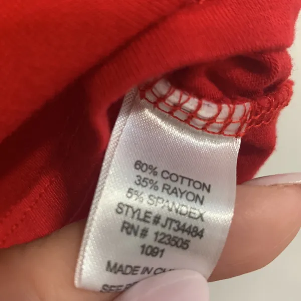 Red crop top Size L - Image 3