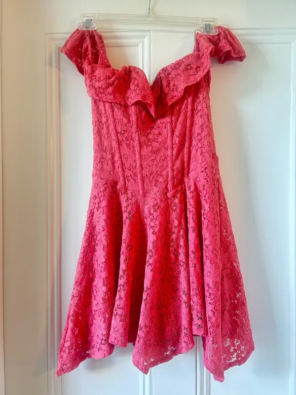 Peach Off-The-Shoulder Dress - Image 3