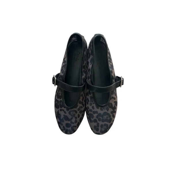 Camila Coelho Moma Flats Womens 6‎ Leopard Mesh Mary Jane Ballet Shoes Revolve - Image 3