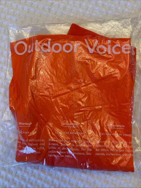 NEW! Outdoor Voices XXS Sundance SuperForm 5” Bright Orange Bike Yoga Shorts - Image 11