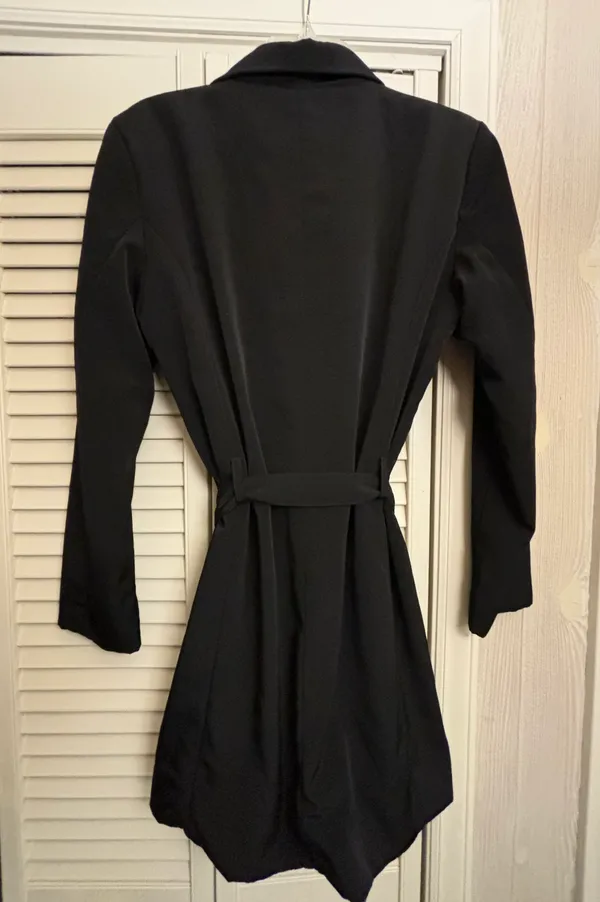 Inc. Black Coat With Belt - Image 2