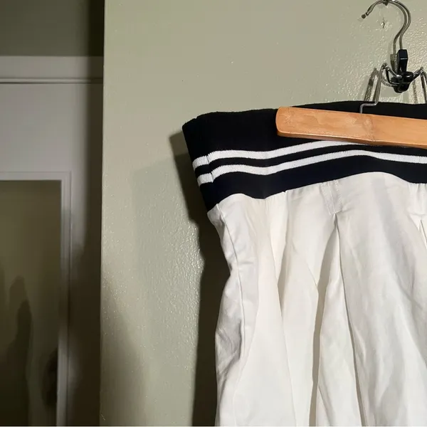 Daily Practice Anthropologie Women's Size XL Kick Back Pleated Mini Skirt White - Image 5