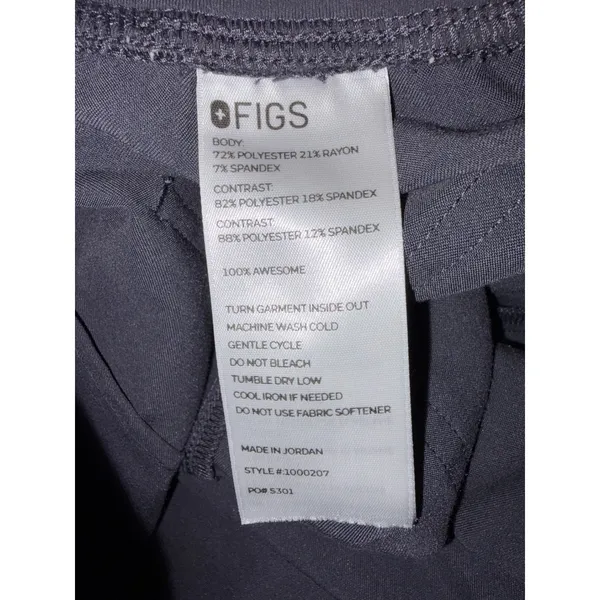 FIGS Technical Collection Zamora Jogger Scrub Pants Charcoal Gray XXL 1000207 - Image 4