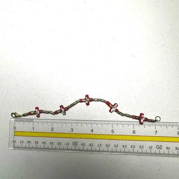 Cloisonné Red Cross bracelet Red - Image 8