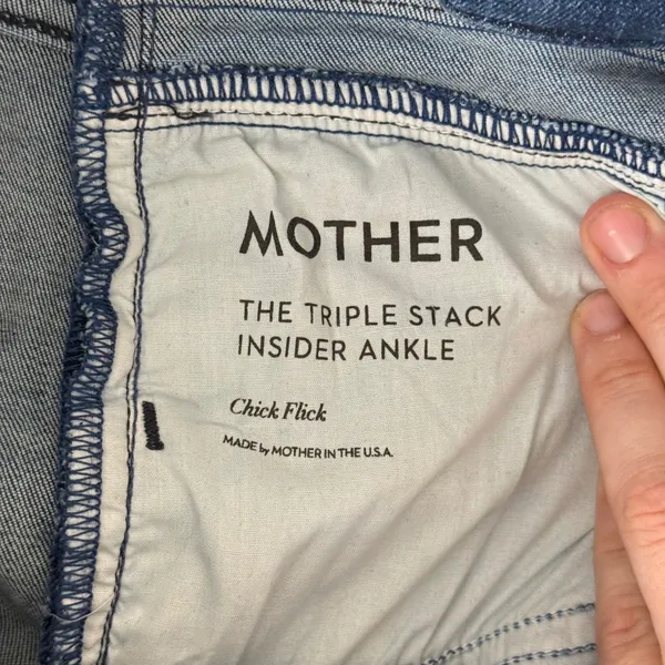 Mother The Triple Stack Insider Ankle Jeans Womens 29 Blue Chick Flick High Rise - Image 7