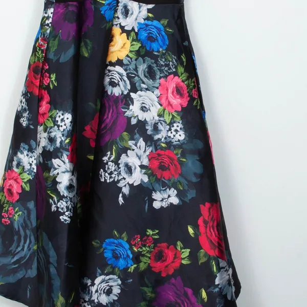 Sequin Hearts Womens Floral Hi Low‎ Sleeveless Cocktail Dress Size 3 Whimsigoth - Image 9