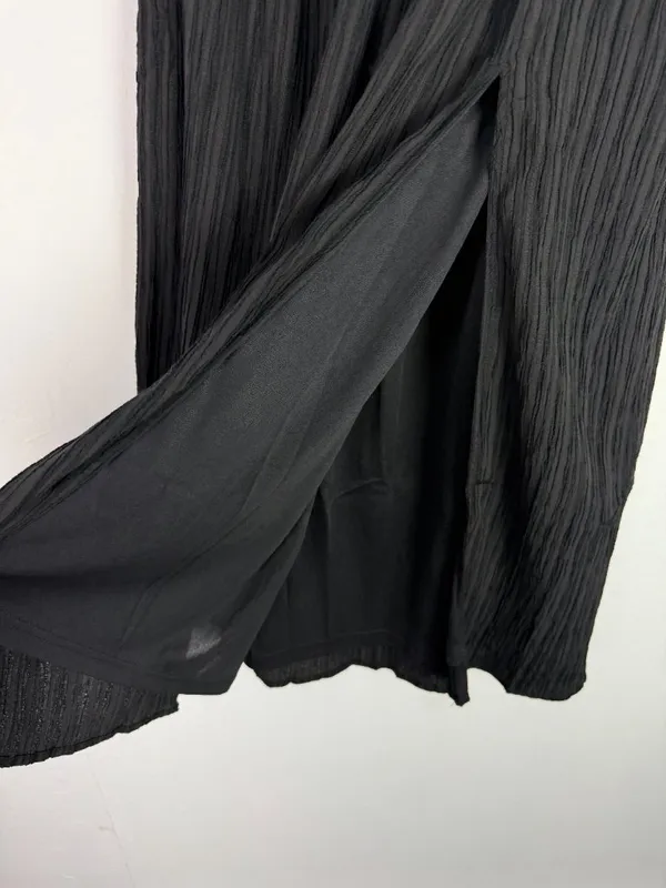 NWT Lulus Midsummer Memories Black Mid-Rise Maxi Skirt Size Small S NEW - Image 5