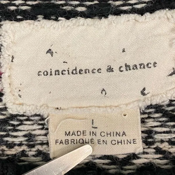 Coincedence and Chance Anthropologie Women's Large Geometric‎ Print Sweater - Image 2