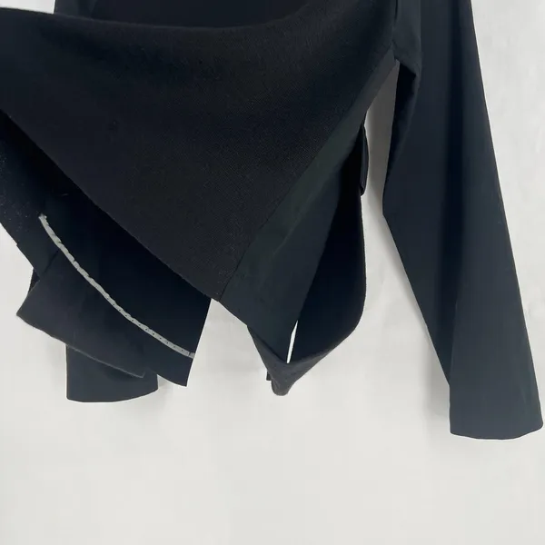 Crea Concept Blazer Jacket Womens Size 8 Black Knit Patch Pockets‎ Formal Wool - Image 10