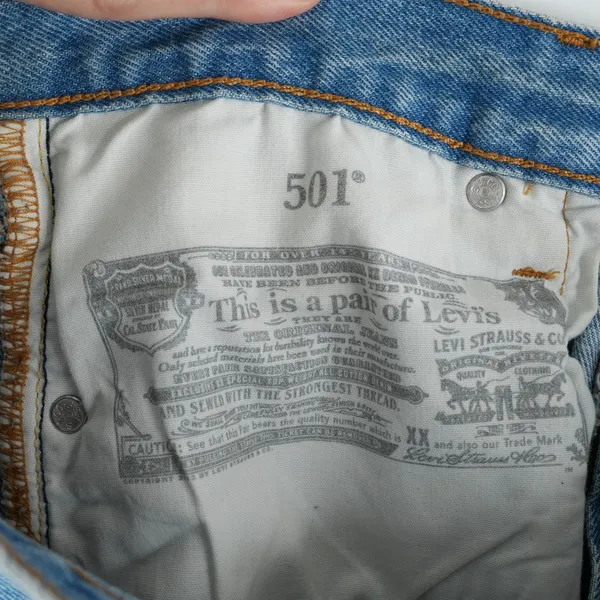Levis 501 Jeans Womens 28x26 (30x25)‎ Ankle Crop Distressed Denim High Rise Mom - Image 7
