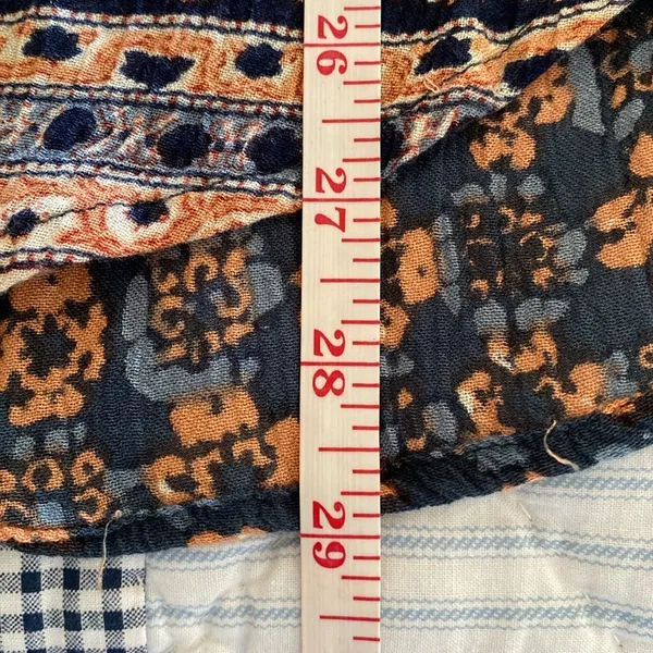 Free People Caravan Block Print Button Front Blouse Top S - Image 9