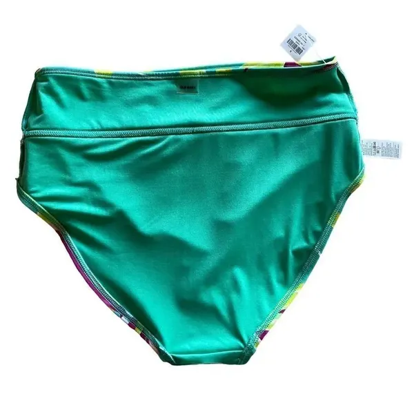 NWT Old Navy Teal World High-Waisted Bikini Swim Floral Quick Drying SZ S #1211 - Image 8