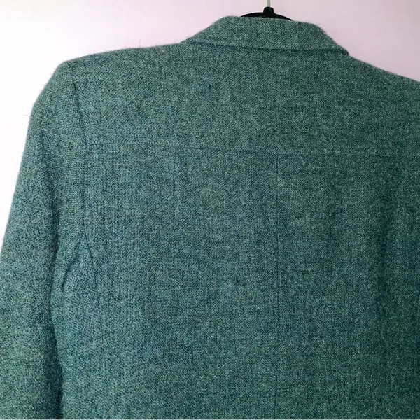 VTG Prophecy S Blazer 100% Wool Collar 3 Button Pockets Blue - Image 6
