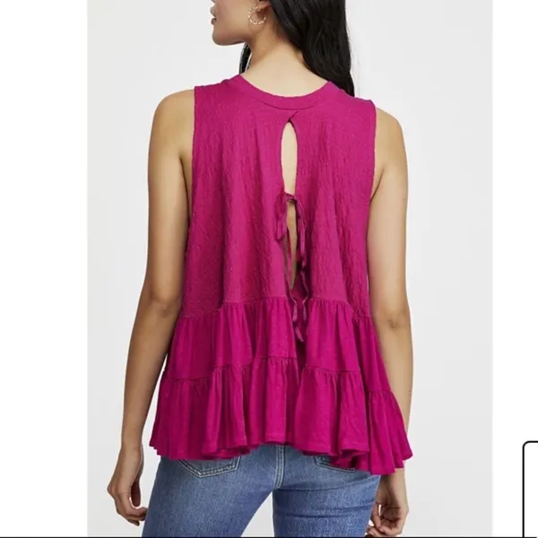 Free People S tie back flowy Right on Time tunic - Image 4