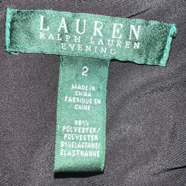Ralph Lauren Evening Dress 2 Maxi One‎ Shoulder Faux Wrap Ruching - Image 5