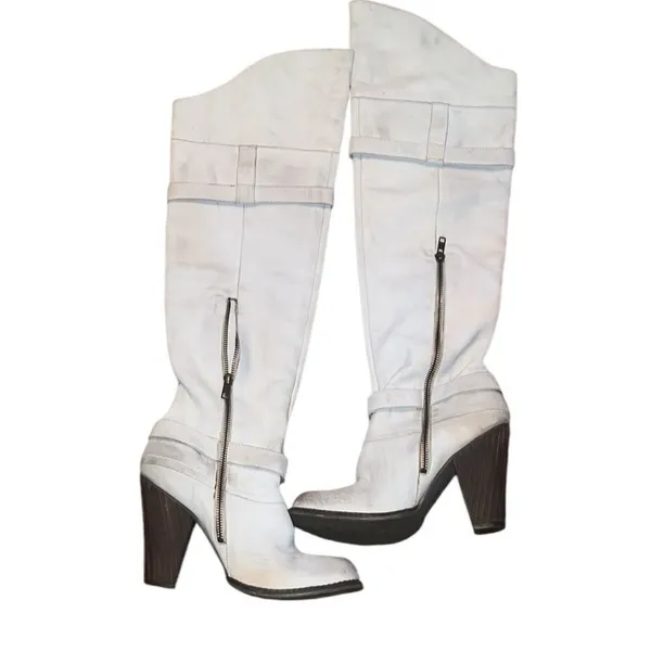 Mia Limited Edition Dirty White Knee Boots Size 9 M - Image 4