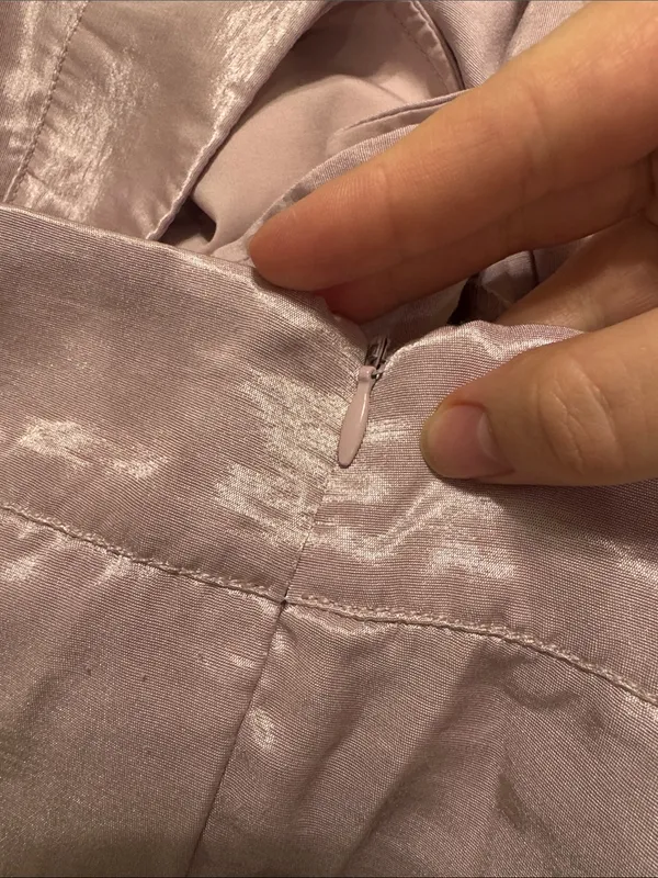 Current Air Satin-Effect Pleated Wide-Leg Pants in Mauve Pink size S - Image 7