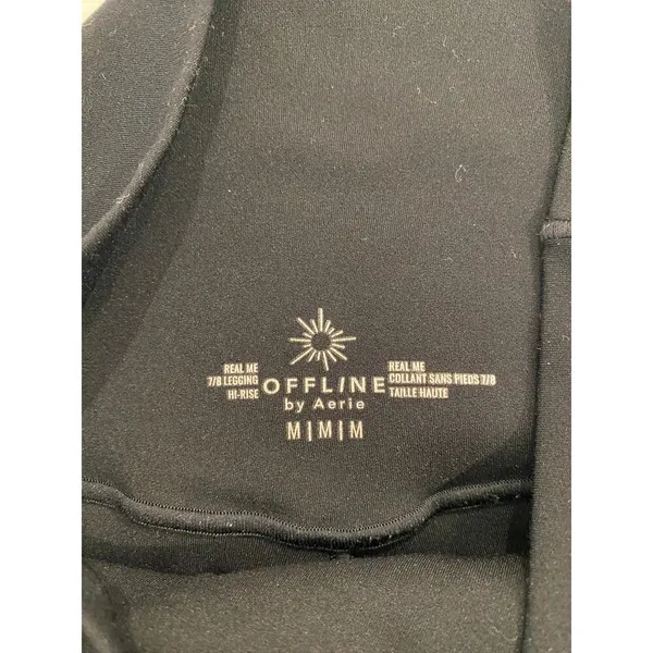 Aerie Women's Real Me 7/8 Hi-Rise Legging Size Medium Black - Image 5